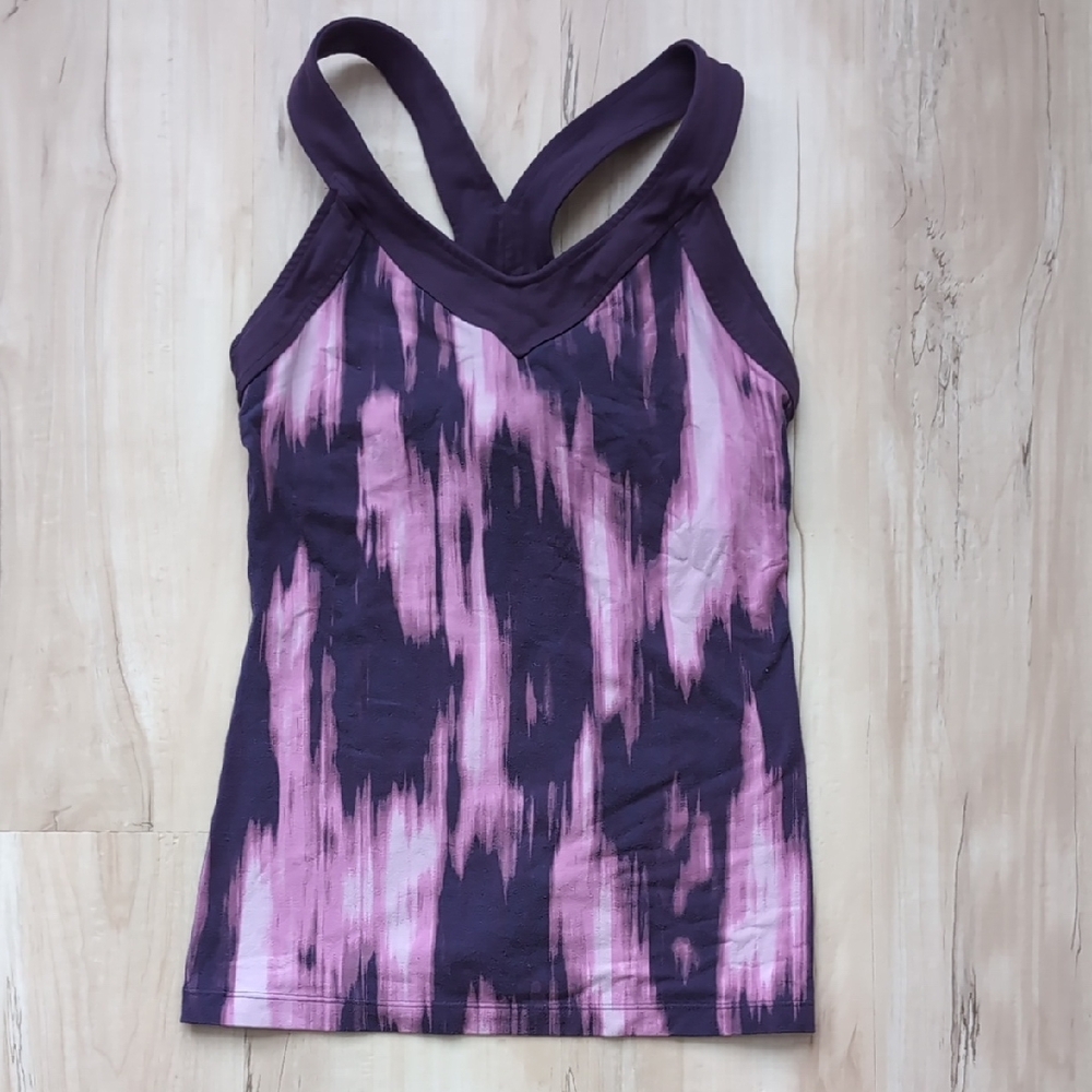 Lucy Purple and Pink Fitted Tank Top XS